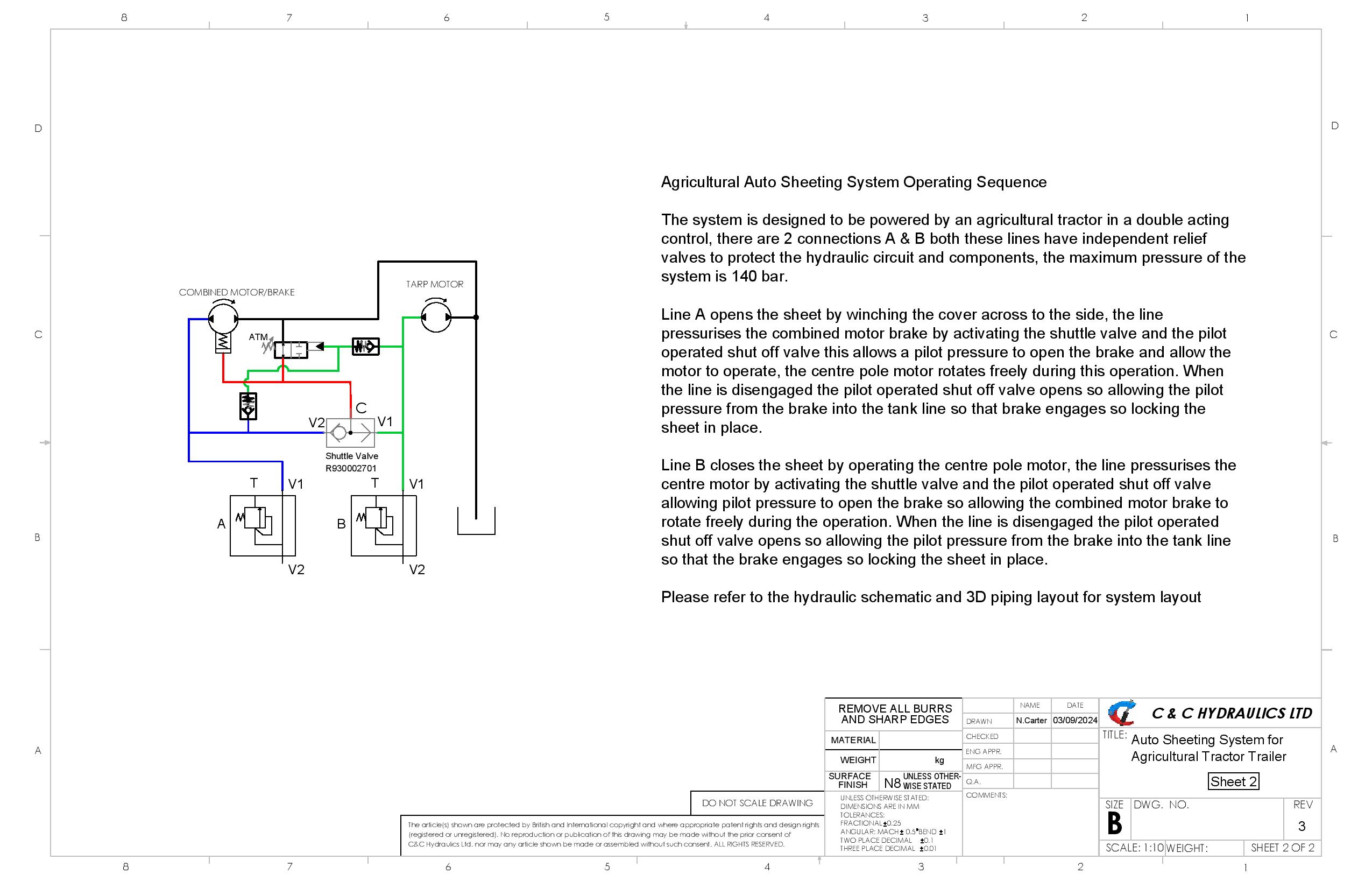 Auto Sheeting System for Agricultural Tractor Trailer page 002