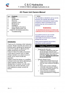 Power Pack Master Owners Manual Rev E1 Page 01