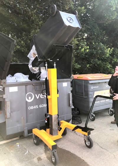 hydraulic bin tipper